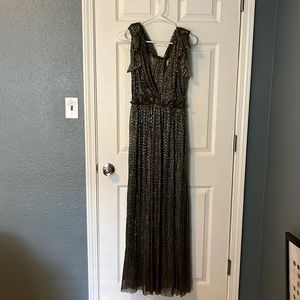 Metallic Floor Length Dress